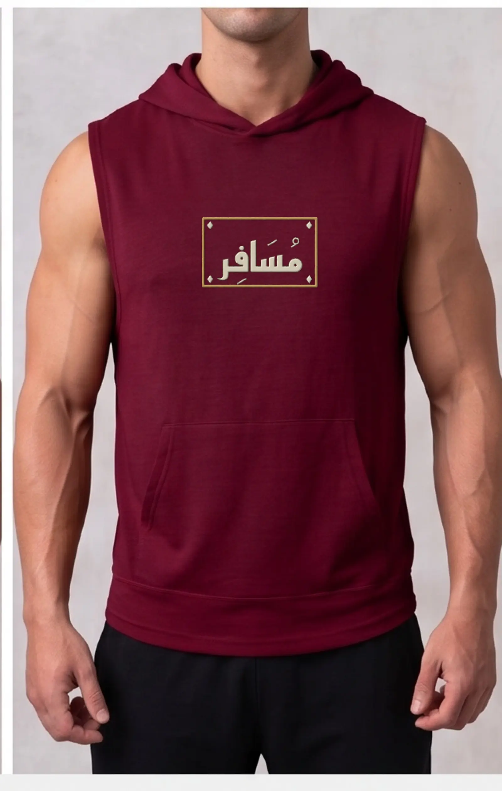 Nameplate Sleeveless Hoodie